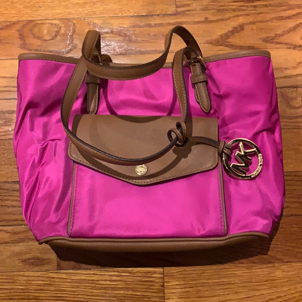 Michael Kors Pink Nylon Tote
